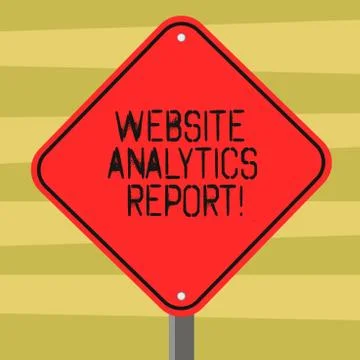 Text sign showing Website Analytics Report. Conceptual photo procedures used to Illustrazione stock