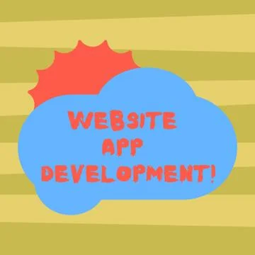 Text sign showing Website App Development. Conceptual photo Creation of 스톡 일러스트