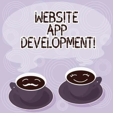 Text sign showing Website App Development. Conceptual photo Creation of Stock Illustration