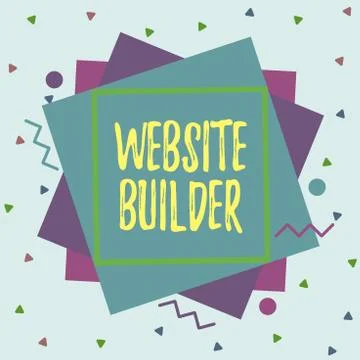 Text sign showing Website Builder. Conceptual photo construction of websites 스톡 일러스트