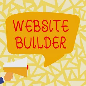Text sign showing Website Builder. Business concept construction of websites Illustrazione stock