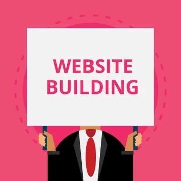 Text sign showing Website Building. Conceptual photo tools that typically allow Stock Illustration