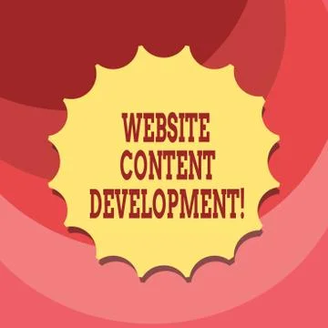 Text sign showing Website Content Development. Conceptual photo process of Stock Illustration