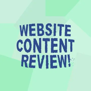 Text sign showing Website Content Review. Conceptual photo evaluate the process イラスト素材