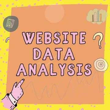Text sign showing Website Data Analysis, Business idea analysis and report of Illustrazione stock