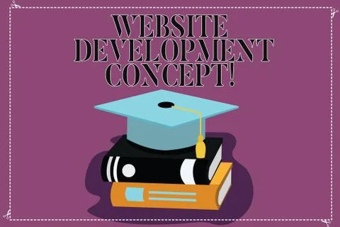 Text sign showing Website Development Concept. Conceptual photo developing a web 스톡 일러스트