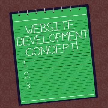 Text sign showing Website Development Concept. Conceptual photo developing a web イラスト素材