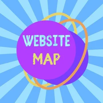 Text sign showing Website Map. Conceptual photo designed to help both users and Stock Illustration