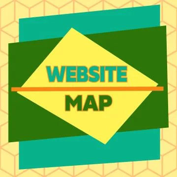 Text sign showing Website Map. Conceptual photo designed to help both users and Stock Illustration