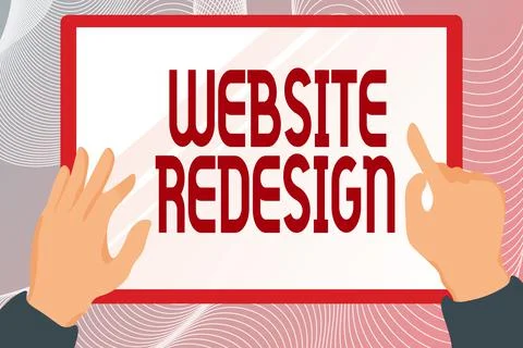 Text sign showing Website Redesign. Concept meaning modernize improver or evamp Illustration