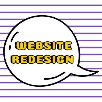 Text sign showing Website Redesign. Business showcase modernize improver or Stockillustratie