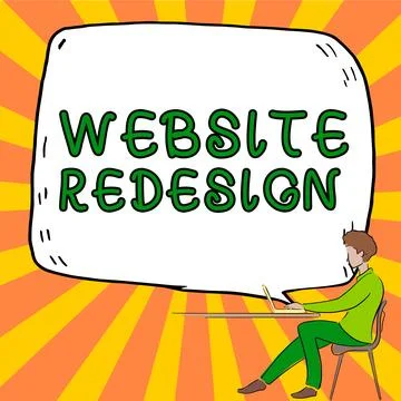 Text sign showing Website Redesign. Business idea modernize improver or evamp Stockillustratie