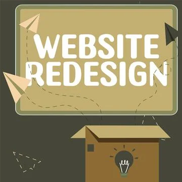 Text sign showing Website Redesign. Business concept modernize improver or evamp Illustration