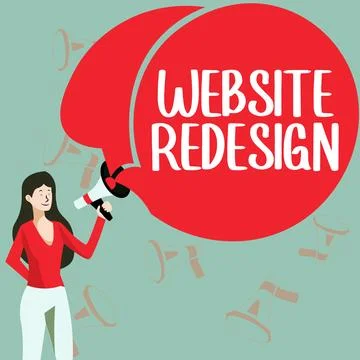 Text sign showing Website Redesign. Business approach modernize improver or Illustration