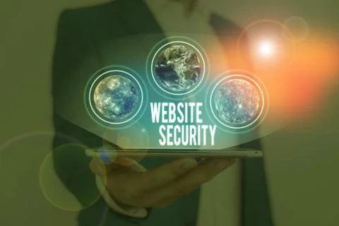 Text sign showing Website Security. Conceptual photo critical component to Stock Photos