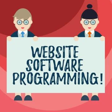 Text sign showing Website Software Programming. Conceptual photo coding or Stock Illustration