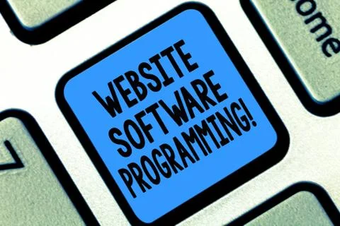Text sign showing Website Software Programming. Conceptual photo coding or Stock Photos