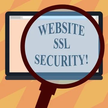 Text sign showing Website Ssl Security. Conceptual photo encrypted link between Stock Illustration