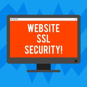 Text sign showing Website Ssl Security. Conceptual photo encrypted link between 스톡 일러스트