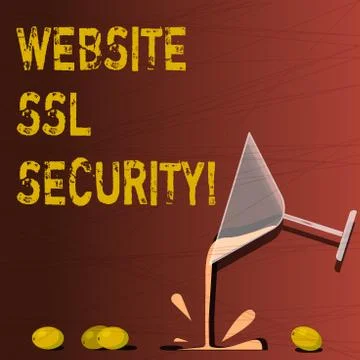 Text sign showing Website Ssl Security. Conceptual photo encrypted link between Stock Illustration
