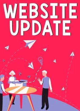 Text sign showing Website Update. Business overview keeping the webpage and Stock Illustration