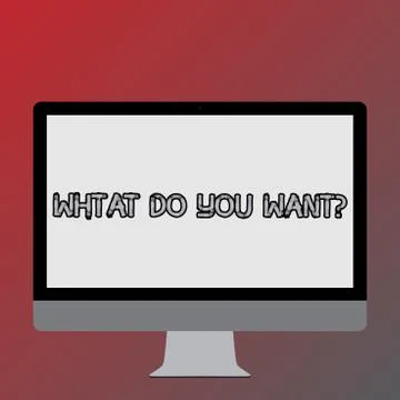 Text sign showing What Do You Want Question. Conceptual photo say or write in 스톡 일러스트