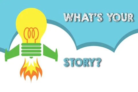 Text sign showing What S Is Your Story question. Conceptual photo being asked by Stock Illustration