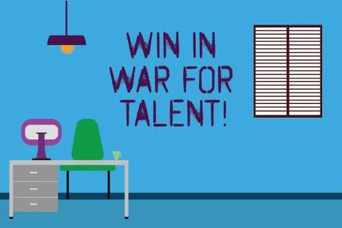 Text sign showing Win In War For Talent. Conceptual photo Fight using your best 스톡 일러스트