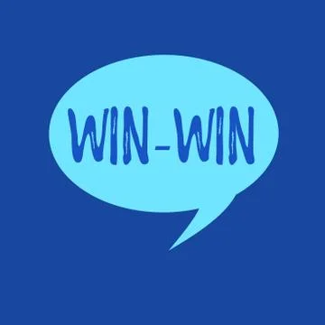 Text sign showing Win Win. Conceptual photo Strategy for both parts obtain Stock Illustration