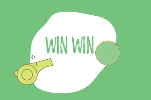 Text sign showing Win Win. Conceptual photo Strategy for both parts obtain 库存插图