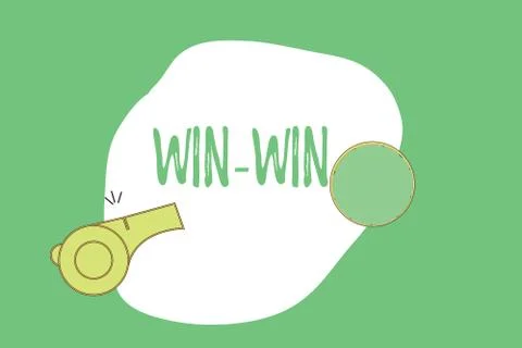 Text sign showing Win Win. Conceptual photo Strategy for both parts obtain 库存插图
