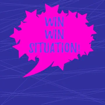 Text sign showing Win Win Situation. Conceptual photo choice which is good for Stock Illustration