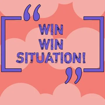 Text sign showing Win Win Situation. Conceptual photo choice which is good for Stockillustratie