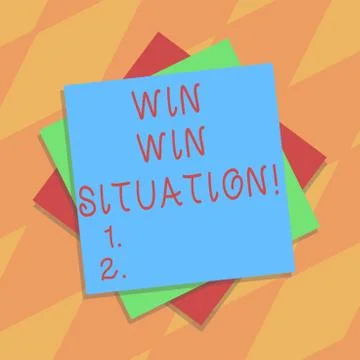 Text sign showing Win Win Situation. Conceptual photo choice which is good for 스톡 일러스트