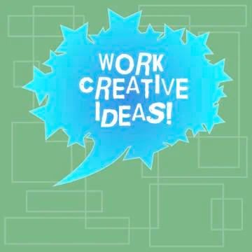 Text sign showing Work Creative Ideas. Conceptual photo has ability to invent Stock Illustration