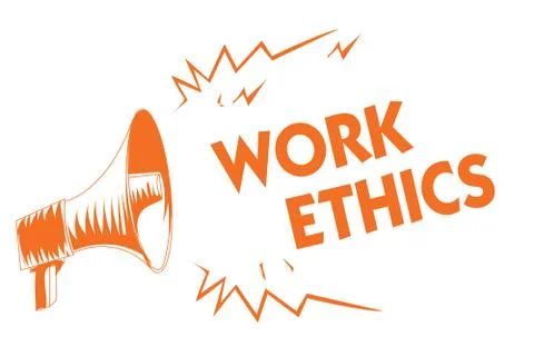 Text sign showing Work Ethics. Conceptual photo A set of values centered on the Stock Illustration