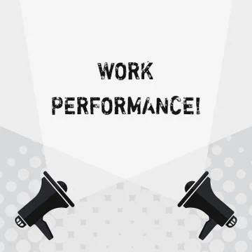 Text sign showing Work Perforanalysisce. Conceptual photo Find the content of a Stockillustratie