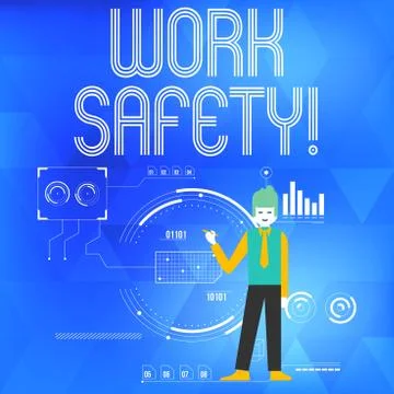 Text sign showing Work Safety. Conceptual photo policies and procedures in place Stock Illustration