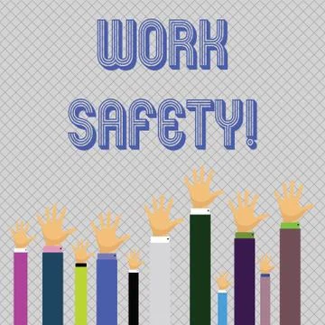 Text sign showing Work Safety. Conceptual photo policies and procedures in place Stock Illustration