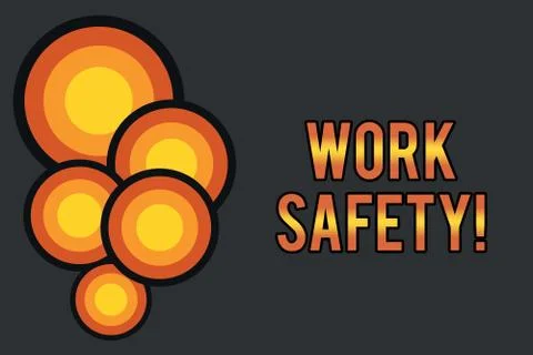 Text sign showing Work Safety. Conceptual photo policies and procedures in place Stock Illustration
