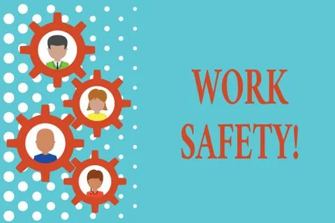 Text sign showing Work Safety. Conceptual photo policies and procedures in place Stock Illustration