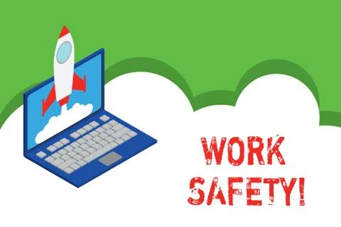 Text sign showing Work Safety. Conceptual photo policies and procedures in place Stock Illustration