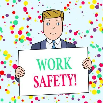 Text sign showing Work Safety. Conceptual photo policies and procedures in place Stock Illustration