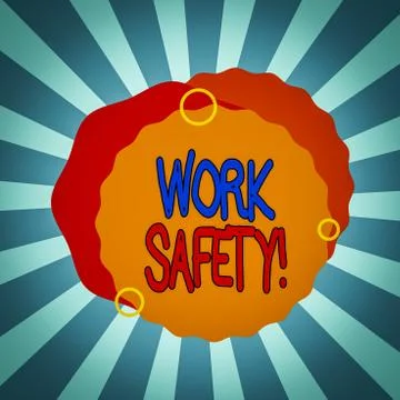 Text sign showing Work Safety. Conceptual photo policies and procedures in place Stock Illustration
