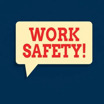 Text sign showing Work Safety. Conceptual photo policies and procedures in place Stock Illustration