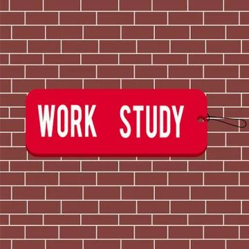 Text sign showing Work Study. Conceptual photo college program that enables Stock Illustration