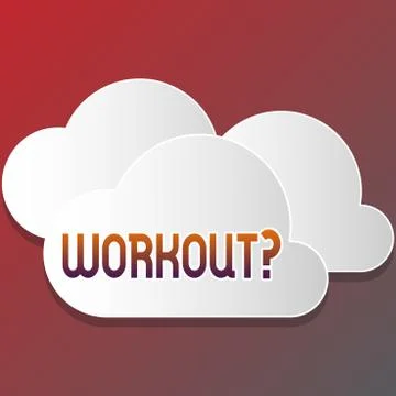 Text sign showing Workoutquestion. Conceptual photo Activity for wellness bod Ilustración de archivo