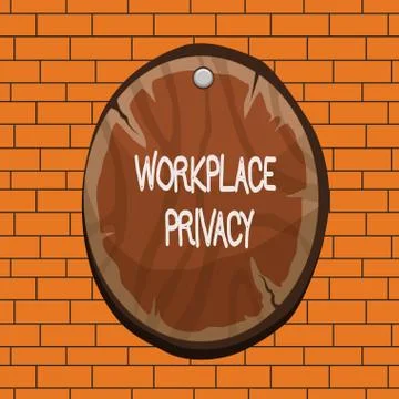 Text sign showing Workplace Privacy. Conceptual photo protection of individual Stock Illustration