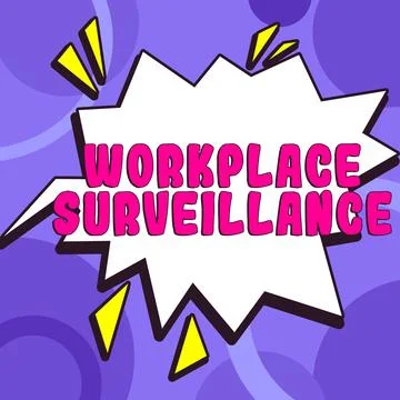 Text sign showing Workplace Surveillance. Business idea protection of individual Stock Illustration