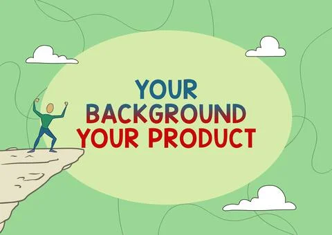 Text sign showing Your Background Your Product. Business concept knowledge イラスト素材